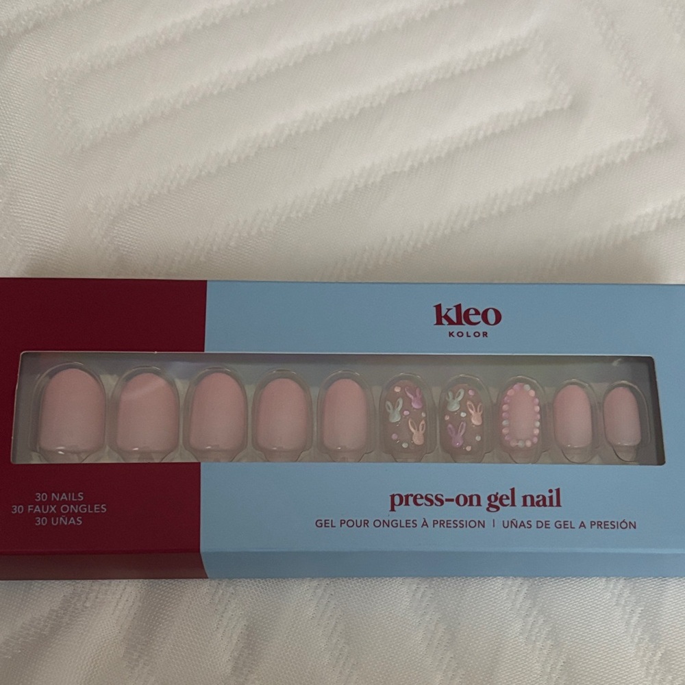 kleo Kolor Pink Press-On Gel Nails
